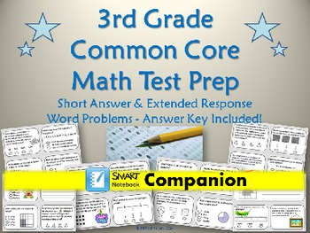 Preview of Common Core Math Test Prep SMART Board Companion (3rd Grade)