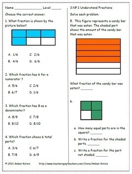 3rd Grade Common Core Math Worksheets (ALL STANDARDS) by Amber Kotzin