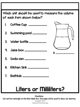 3rd grade common core measuring volume interactive flipbook kit tpt