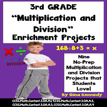 Preview of 3rd Grade Multiplication and Division Problem Solving Enrichment Projects