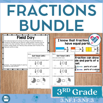 Preview of Fractions Bundle 3rd Grade