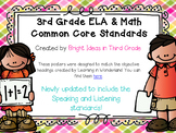 3rd Grade Common Core Objectives BUNDLE {Melonheadz Edition}