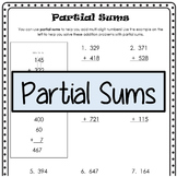 3rd Grade Common Core Partial Sums