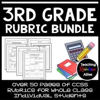 Preview of 3rd Grade Common Core Rubric Data Collection Bundle