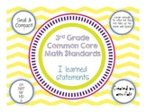 3rd Grade Common Core Standards: I Learned Statements