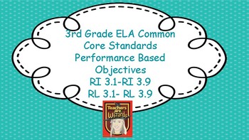 Preview of 3rd Grade Common Core Standards PBOs