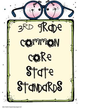 Preview of 3rd Grade Common Core Standards with Explanations
