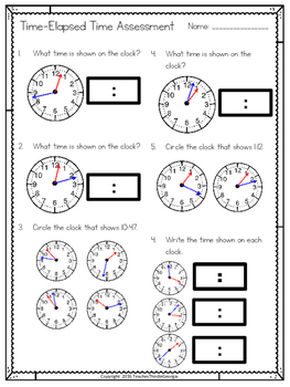 3rd grade common core telling time elapsed time unit