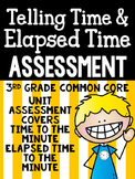 3rd Grade Common Core- Telling Time-Elapsed Time Unit Asse