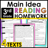3rd Grade Reading Homework Review - Main Idea - Common Cor