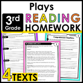 3rd Grade Reading Homework Review - Plays - Common Core Aligned
