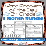 Word Problems 3rd Grade Bundle, Spiral Review, Distance Learning
