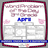 Word Problems 3rd Grade, April, Spiral Review, Distance Learning