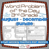 Word Problems 3rd Grade Bundle, Spiral Review, Distance Learning