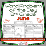 Word Problems 3rd Grade, June, Spiral Review, Distance Learning