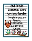 3rd Grade Common Core Writing Bundle: Opinion, Informative