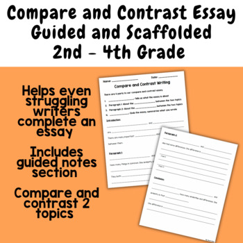Preview of 3rd Grade Compare and Contrast Essay Writing Guide