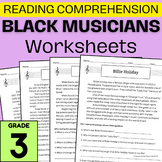 Comprehension: Black History Musicians Worksheet Gr. 3