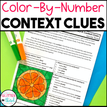 Preview of 3rd Grade Context Clues Worksheets Passages Reading Comprehension