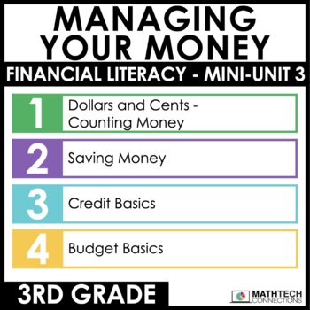 Preview of 3rd Grade Counting Money, Credit, & Budget Basics Financial Literacy Mini-Unit 3