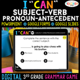 3rd Grade DIGITAL Grammar Game | Subject Verb & Pronoun An