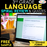 3rd Grade DIGITAL Language Spiral Review | Distance Learni