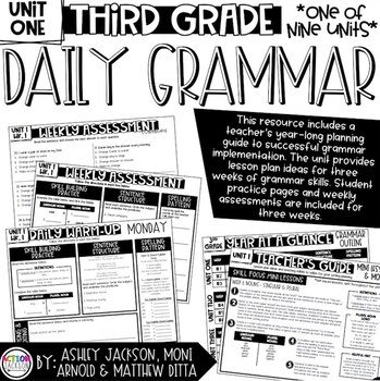 Preview of 3rd Grade Daily Grammar Unit 1