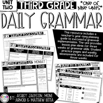 Preview of 3rd Grade Daily Grammar Unit 2