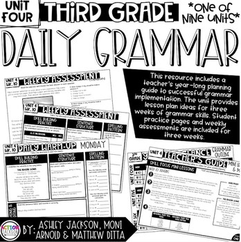 Preview of 3rd Grade Daily Grammar Unit 4