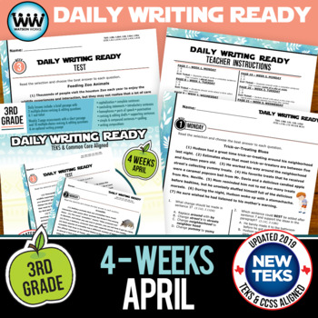 Preview of 3rd Grade Daily Language Review for April New ELA TEKS