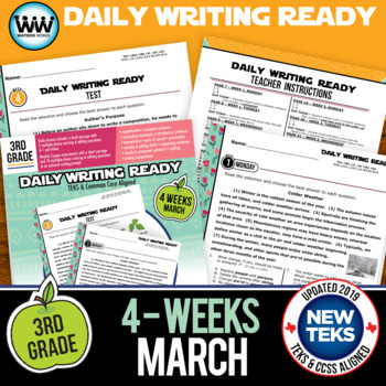 Preview of 3rd Grade Daily Language Review for March New ELA TEKS