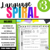 3rd Grade Daily Language Spiral Review:  Language & Gramma