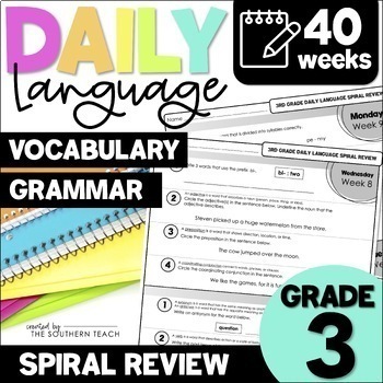3rd Grade Daily Language | Grammar Morning Work