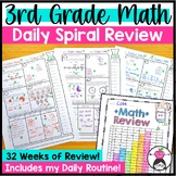 3rd Grade Daily Math Review - Morning Work - Math Spiral R