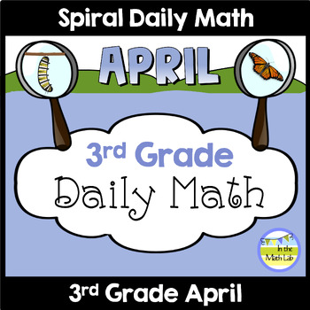 Preview of 3rd Grade Daily Math Spiral Review APRIL Morning Work or Warm ups