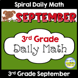 3rd Grade Daily Math Spiral Review SEPTEMBER Morning Work 