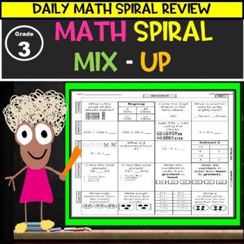 Preview of 3rd Grade Daily Math Spiral Review for Homework or Morning Work | FREE!!