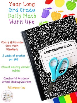 Preview of 3rd Grade Daily Math Warm Ups (Year-Long)