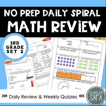 3rd Grade Daily Spiral Math Review Set 2 VA SOL Aligned - Morning Work ...