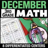 3rd Grade December Math Centers, Morning Work, Christmas E