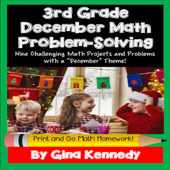 Preview of 3rd Grade December Math Projects, Problem-Solving