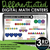 3rd Grade Differentiated Digital Math Centers Measurement 
