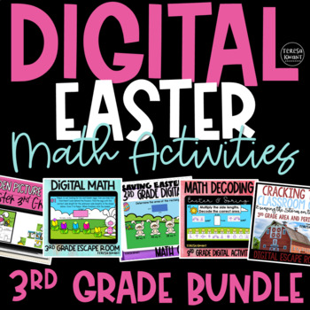Preview of 3rd Grade Digital Easter and Spring Math Activities and Centers