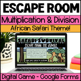 3rd Grade Multiplication and Division Escape Room - Digita