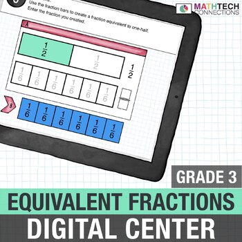 Preview of 3rd Grade Math Review Activity Equivalent Fractions Review Google Test Prep