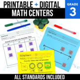 3rd Grade Back to School Math Centers, Games and Review