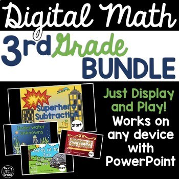 Preview of 3rd Grade Digital Math Games Bundle