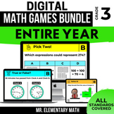 3rd Grade Digital Math Games Bundle | Distance Learning | 
