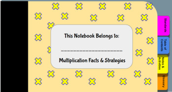 Preview of 3rd Grade Digital Math Notebook Multiplication Facts & Strategies (Go Math ch 4)
