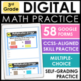 3rd Grade Digital Math Practice - Self-Grading Google Forms™
